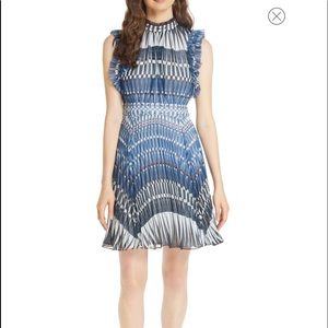 Kate Spade pleated geometric dress